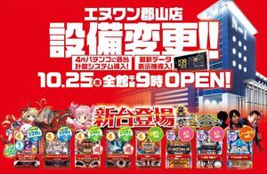 エヌワン郡山店 19年10月25日リニューアル 福島県 パチンコ パチスロ情報島