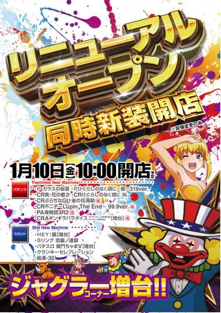 ガーデン松戸金ヶ作 年1月10日リニューアル 千葉県 パチンコ パチスロ情報島