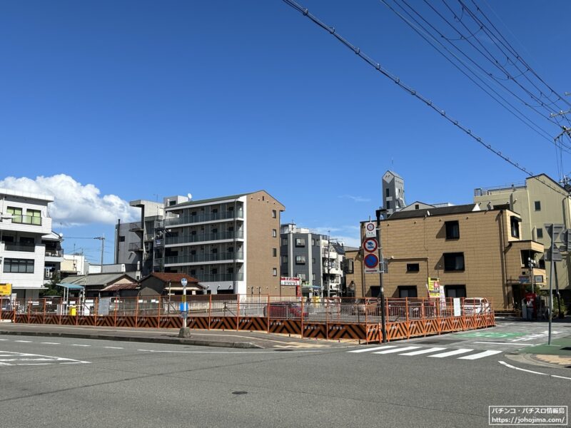 兵庫県明石市のパチンコ店『サンケイホール』跡地（2024年8月下旬撮影）